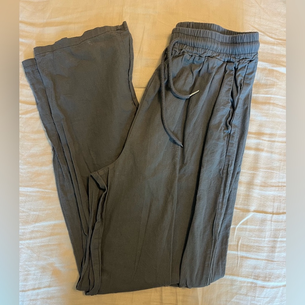 Grey linen pants